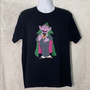 Mens uniqloXkaws tshirt sesame street black